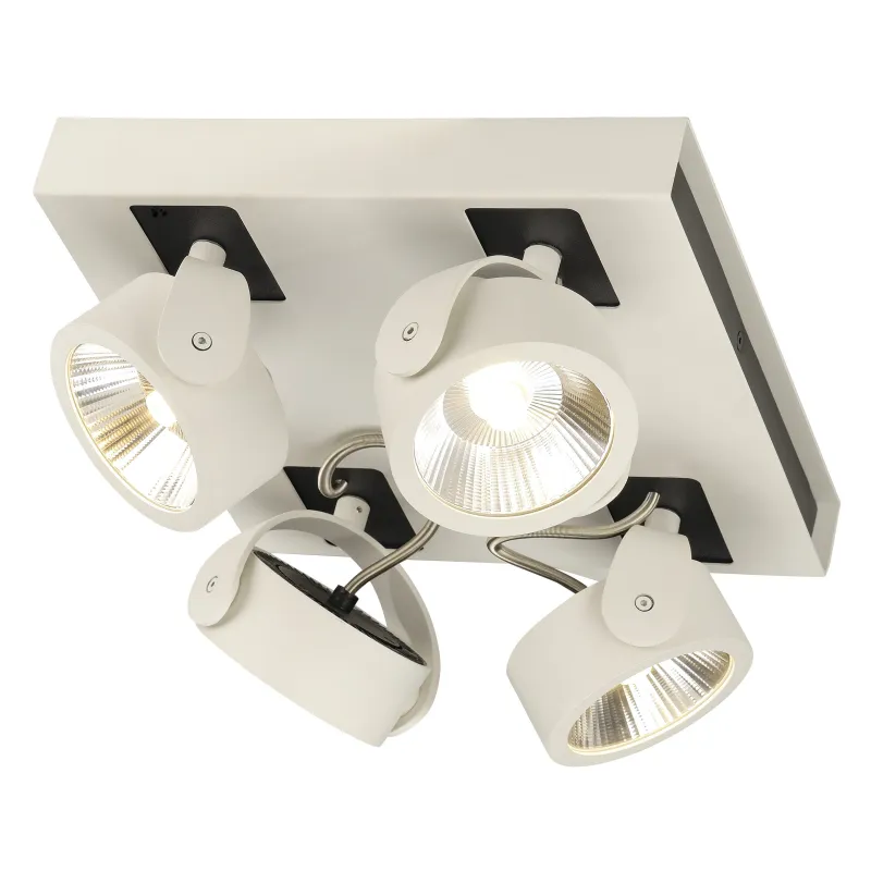 KALU, applique et plafonnier intérieur, quad, carré, blanc/noir, LED, 60W, 3000K, variable