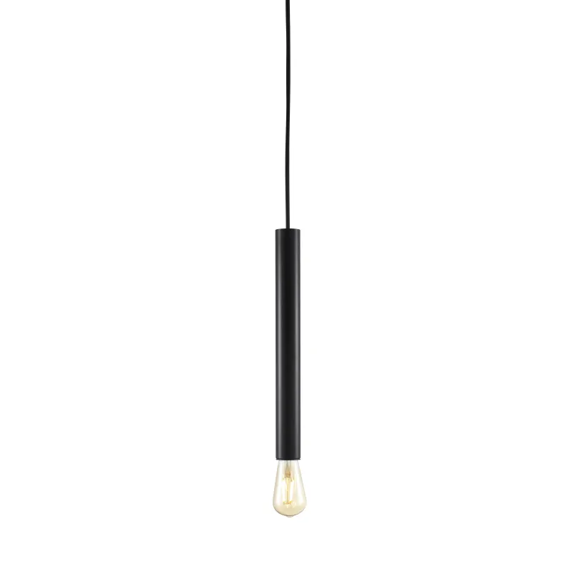 FITU, suspension intérieure, hauteur 40 cm, noir, E27, 60W max, câble nu sans patère de 5m
