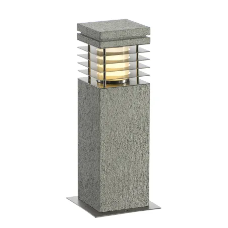 ARROCK GRANITE 40, borne extérieure, poivre et sel, E27, 15W max, IP44, granite, inox 304