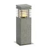 ARROCK GRANITE 40, borne extérieure, poivre et sel, E27, 15W max, IP44, granite, inox 304