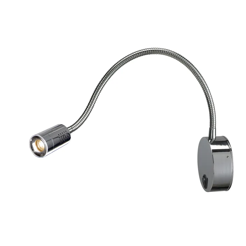 DIO FLEX PLATE, applique intérieure, liseuse, chrome, LED, 1,9W, 2700K, avec interrupteur