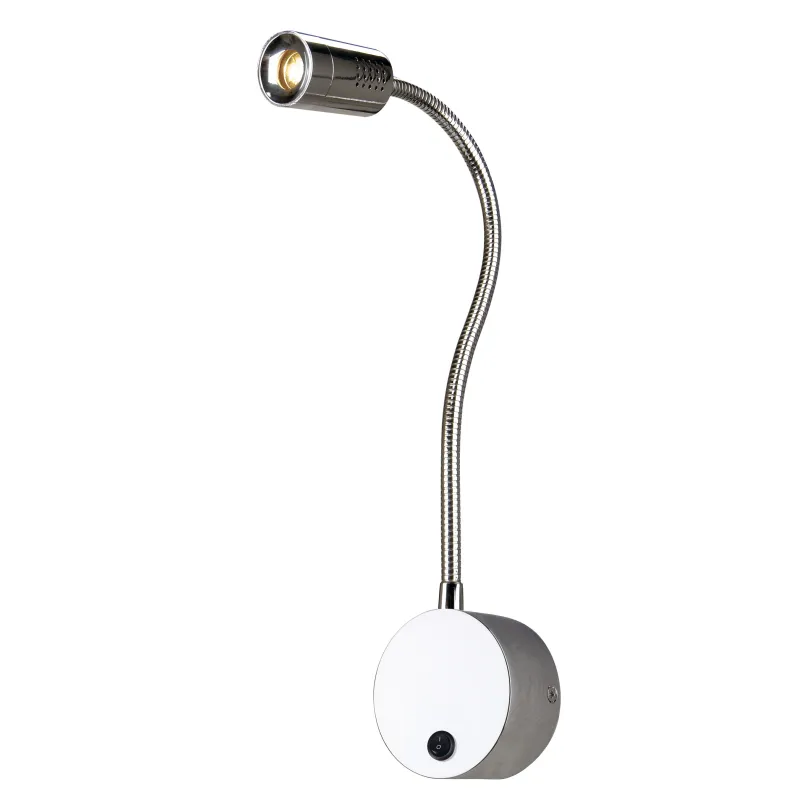 DIO FLEX PLATE, applique intérieure, liseuse, chrome, LED, 1,9W, 2700K, avec interrupteur