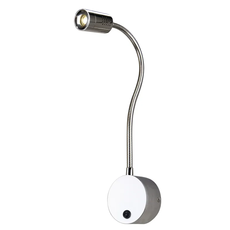 DIO FLEX PLATE, applique intérieure, liseuse, chrome, LED, 1,9W, 3000K, avec interrupteur