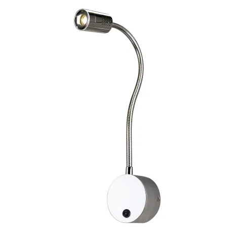 DIO FLEX PLATE, applique intérieure, liseuse, chrome, LED, 1,9W, 3000K, avec interrupteur