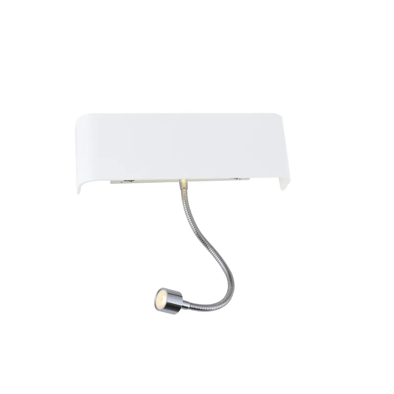 MANA, applique intérieure, liseuse, base, blanc, LED, 11W, 3000K, avec liseuse orientable