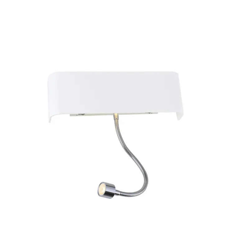 MANA, applique intérieure, liseuse, base, blanc, LED, 11W, 3000K, avec liseuse orientable