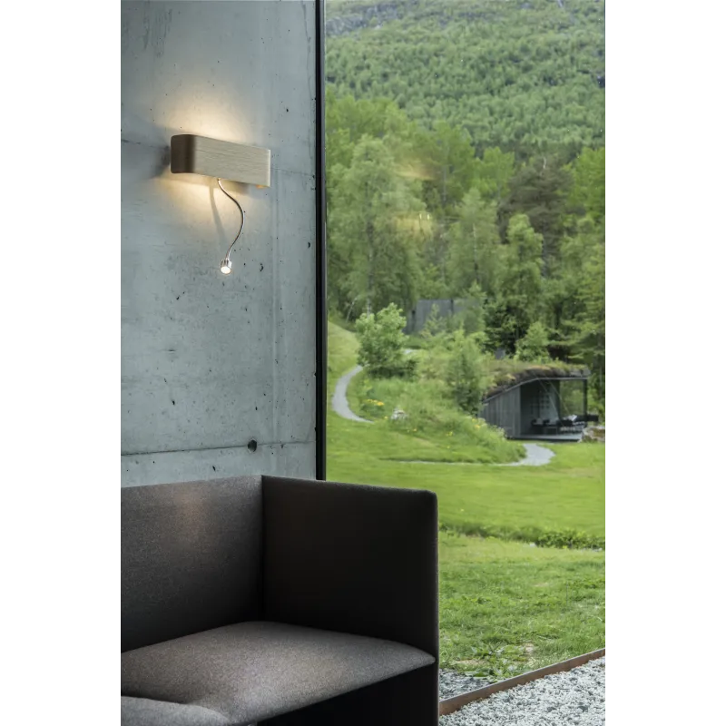 MANA, applique intérieure, liseuse, base, blanc, LED, 11W, 3000K, avec liseuse orientable