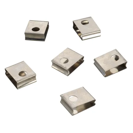 EUTRAC®, clips de fixation, intérieur, pour rail 3 allumages encastrable, métal, 6 pièces
