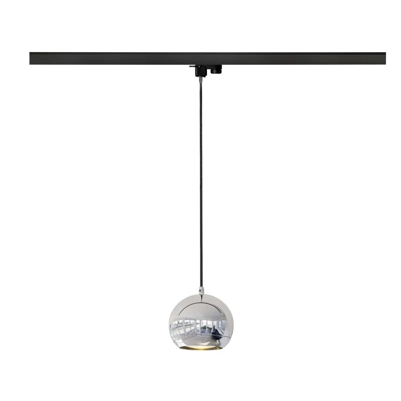 LIGHT EYE® 150, suspension pour rail 3 allumages intérieur, chrome, GU10/QPAR111, 75W max