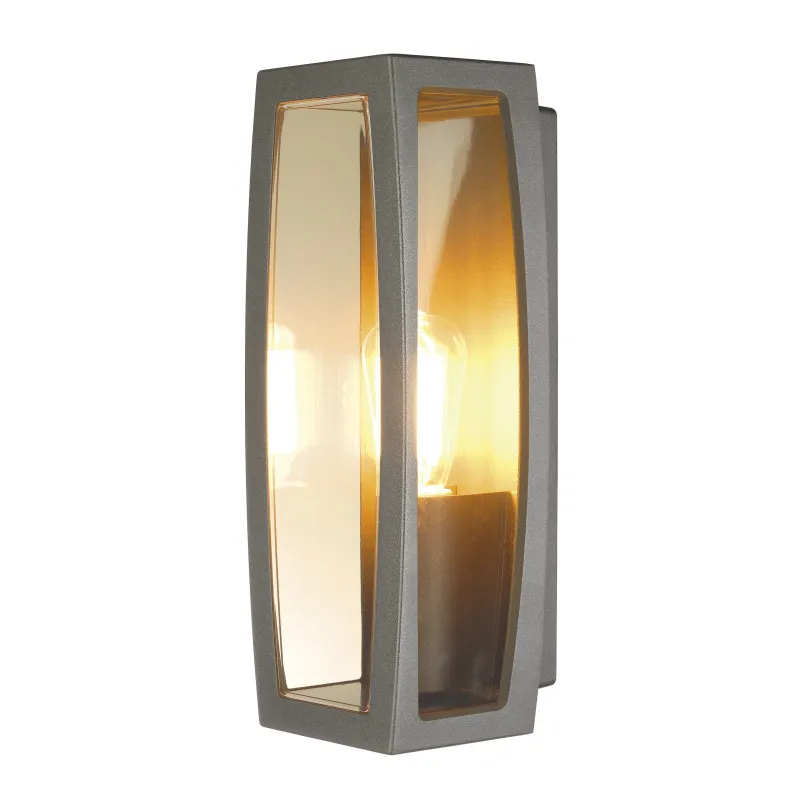 MERIDIAN BOX, applique extérieure, diffuseur transparent, anthracite, E27, 25W max, IP54