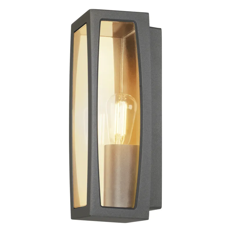 MERIDIAN BOX, applique extérieure, diffuseur transparent, anthracite, E27, 25W max, IP54