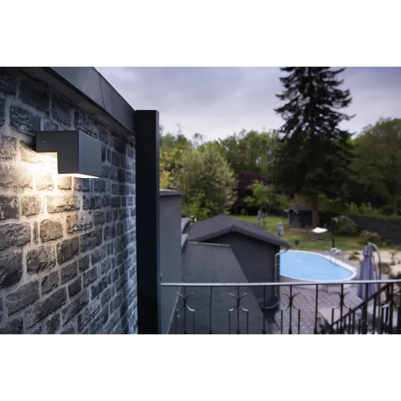 L-LINE OUT, applique extérieure, anthracite, LED, 7W, 3000/4000K, IP65, interrupteur CCT