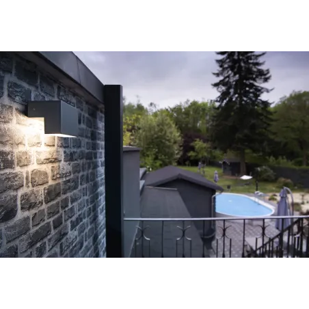 L-LINE OUT, applique extérieure, anthracite, LED, 7W, 3000/4000K, IP65, interrupteur CCT