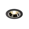 NUMINOS® S, encastré de plafond intérieur, 20 deg , noir/chrome, LED, 8,6W, 3000K, IP20/IP44