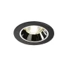 NUMINOS® S, encastré de plafond intérieur, 55 deg , noir/chrome, LED, 8,6W, 4000K, IP20/IP44
