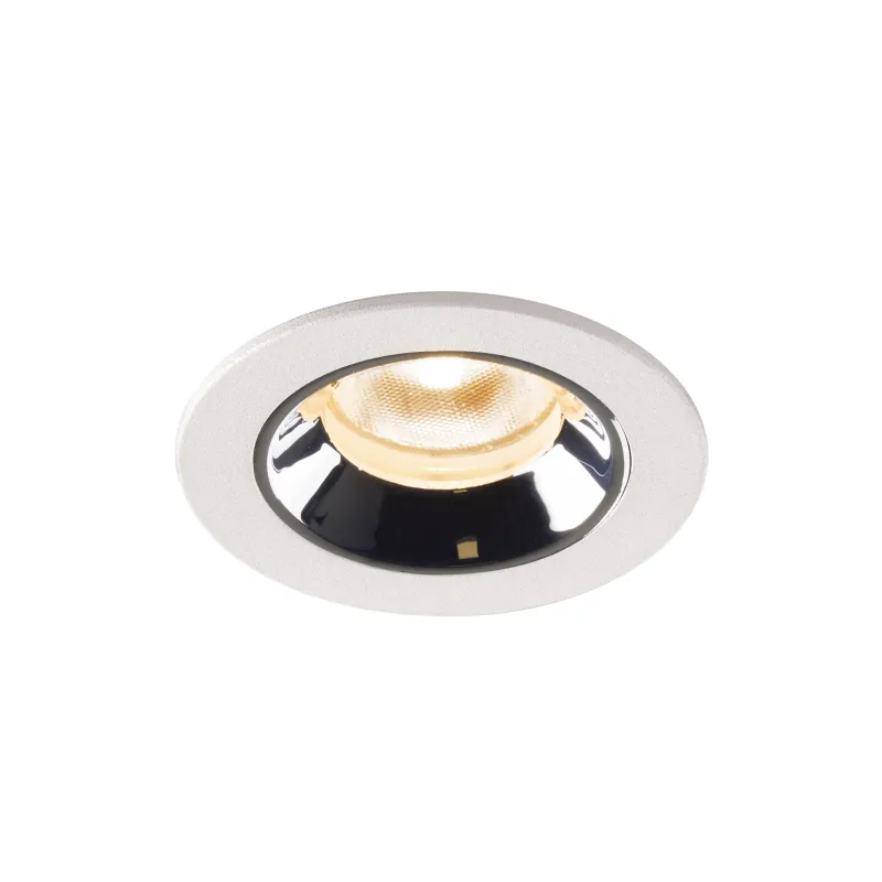 NUMINOS® XS, encastré de plafond intérieur, 20 deg , blanc/chrome, LED, 7W, 2700K, IP20/IP44