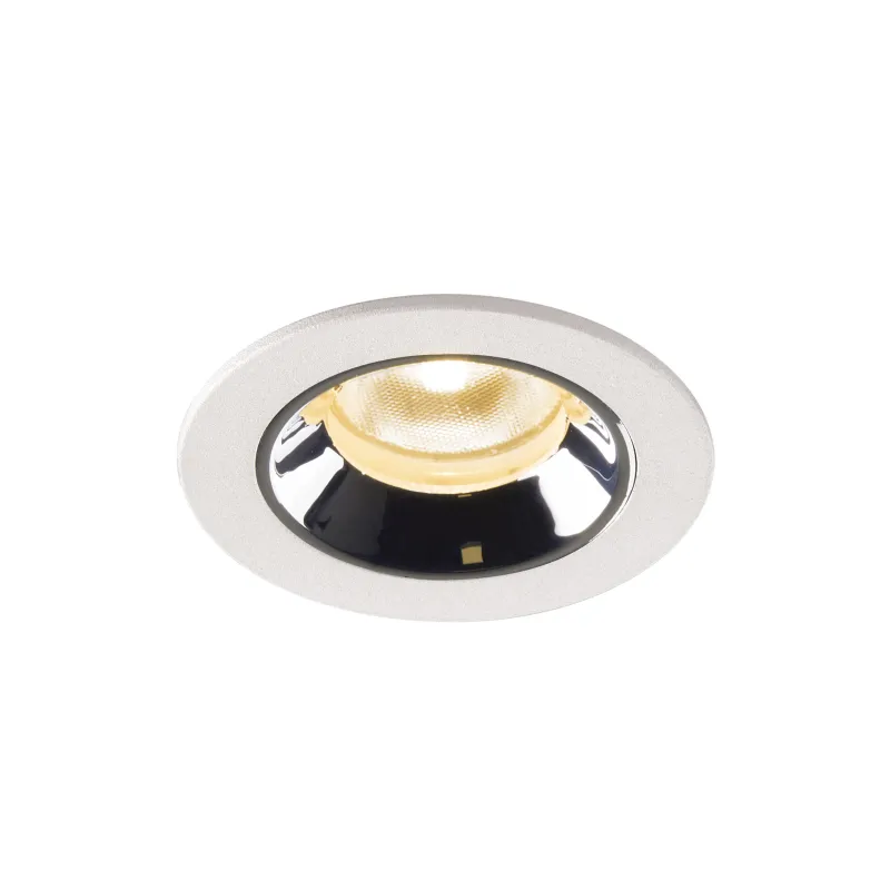 NUMINOS® XS, encastré de plafond intérieur, 40 deg , blanc/chrome, LED, 7W, 3000K, IP20/IP44