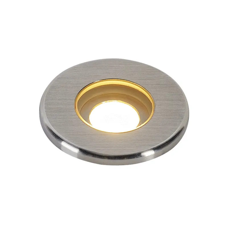 DASAR® 370, encastré de sol extérieur, rond, inox brossé, LED, 2W, 3000K, IP67, inox 316