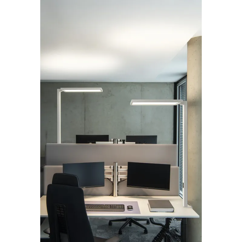 WORKLIGHT, lampe à poser intérieure, blanc, LED, 79W, 4000K, avec étau de serrage, UGR19