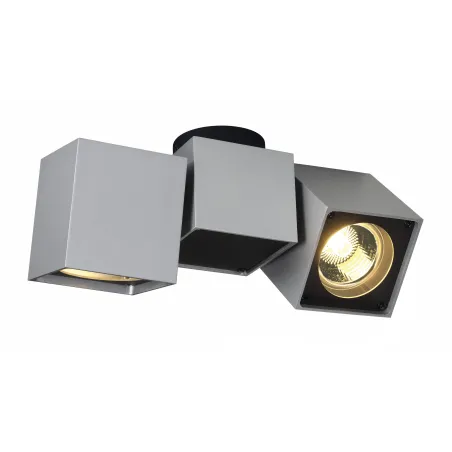 ALTRA DICE, applique et plafonnier intérieur, double, gris/noir, GU10/QPAR51, 2x 50W max