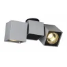 ALTRA DICE, applique et plafonnier intérieur, double, gris/noir, GU10/QPAR51, 2x 50W max