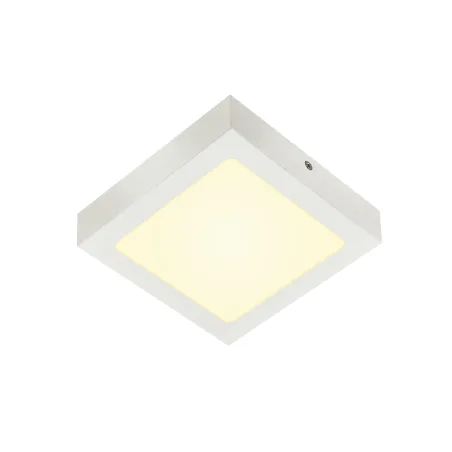 SENSER 18, applique et plafonnier intérieur, carré, blanc mat, LED, 12W, 3000K, variable