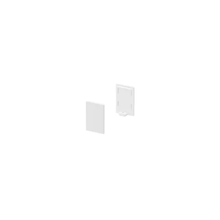 GRAZIA 10, embouts pour profil en saillie standard, avec diffuseur haut, blanc, 2 pièces