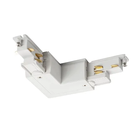 S-TRACK, connecteur 90 deg , Dali, terre intérieure, pour rail 3 allumages, intérieur, blanc