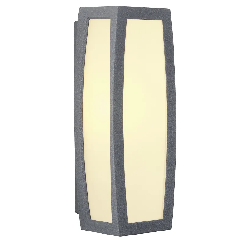 MERIDIAN BOX, applique extérieure, diffuseur opalescent, anthracite, E27, 25W max, IP54