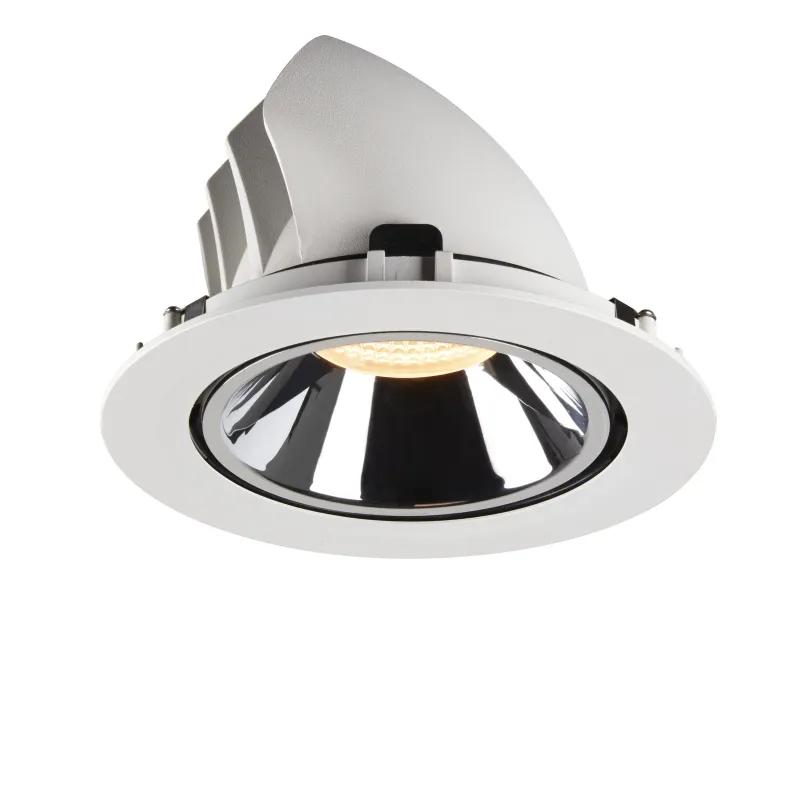 NUMINOS® GIMBLE XL, encastré de plafond intérieur, 20 deg , blanc/chrome, LED, 37,4W, 3000K