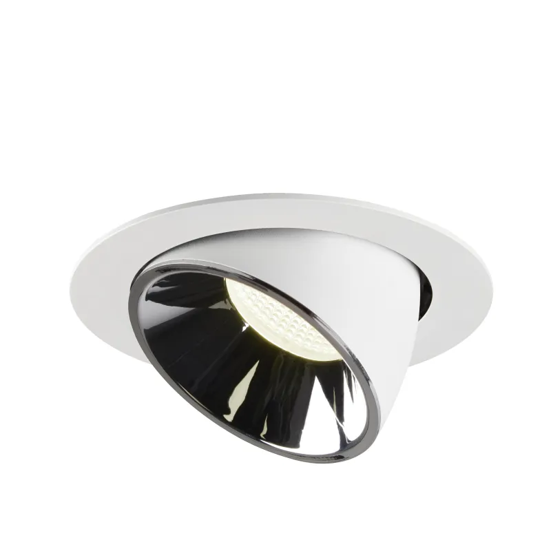 NUMINOS® GIMBLE XL, encastré de plafond intérieur, 20 deg , blanc/chrome, LED, 37,4W, 4000K