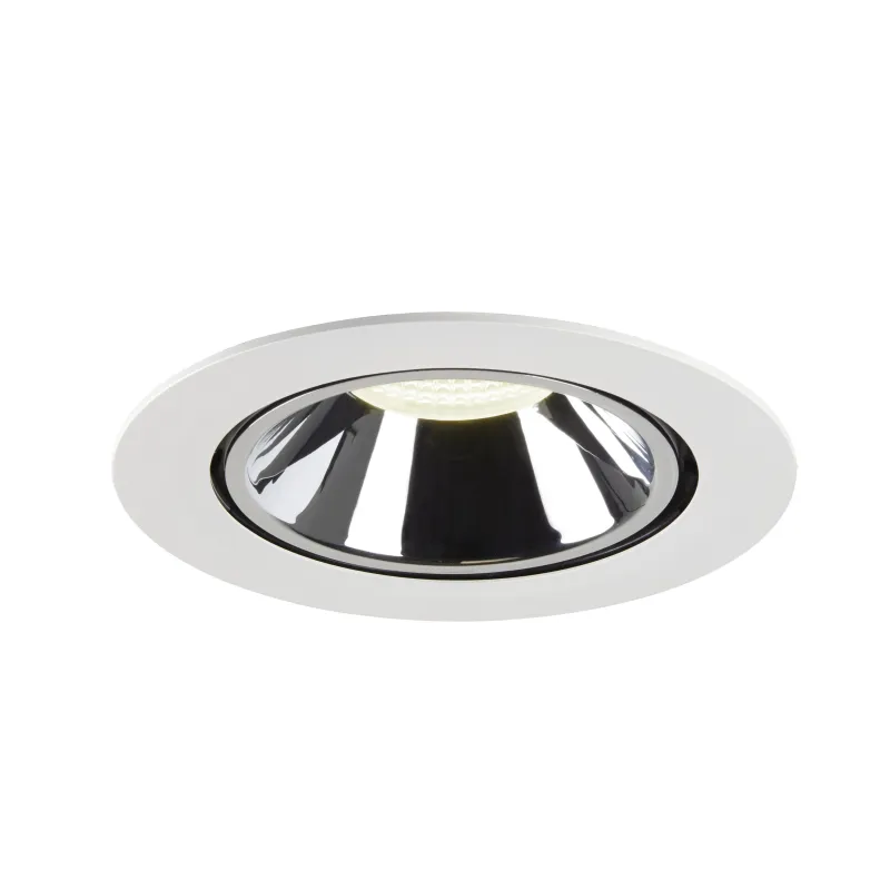 NUMINOS® GIMBLE XL, encastré de plafond intérieur, 20 deg , blanc/chrome, LED, 37,4W, 4000K
