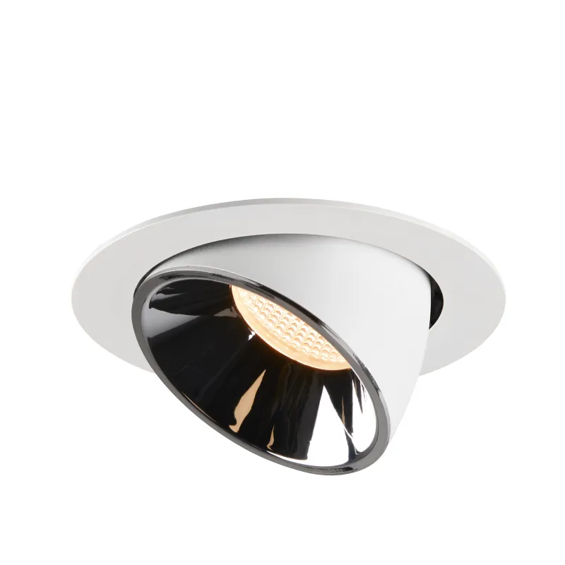 NUMINOS® GIMBLE XL, encastré de plafond intérieur, 40 deg , blanc/chrome, LED, 37,4W, 2700K