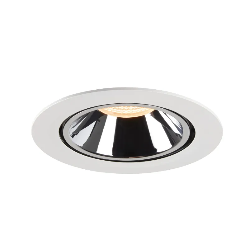 NUMINOS® GIMBLE XL, encastré de plafond intérieur, 55 deg , blanc/chrome, LED, 37,4W, 2700K