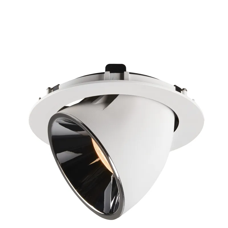 NUMINOS® GIMBLE XL, encastré de plafond intérieur, 55 deg , blanc/chrome, LED, 37,4W, 2700K