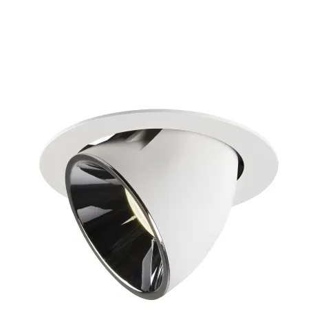 NUMINOS® GIMBLE XL, encastré de plafond intérieur, 55 deg , blanc/chrome, LED, 37,4W, 4000K