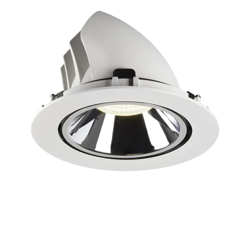 NUMINOS® GIMBLE XL, encastré de plafond intérieur, 55 deg , blanc/chrome, LED, 37,4W, 4000K