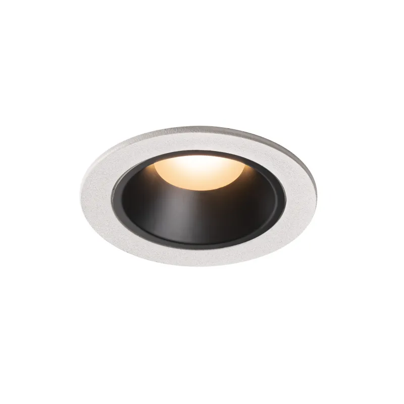 NUMINOS® S, encastré de plafond intérieur, 20 deg , blanc/noir, LED, 8,6W, 2700K, IP20/IP44