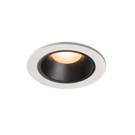 NUMINOS® S, encastré de plafond intérieur, 40 deg , blanc/noir, LED, 8,6W, 2700K, IP20/IP44