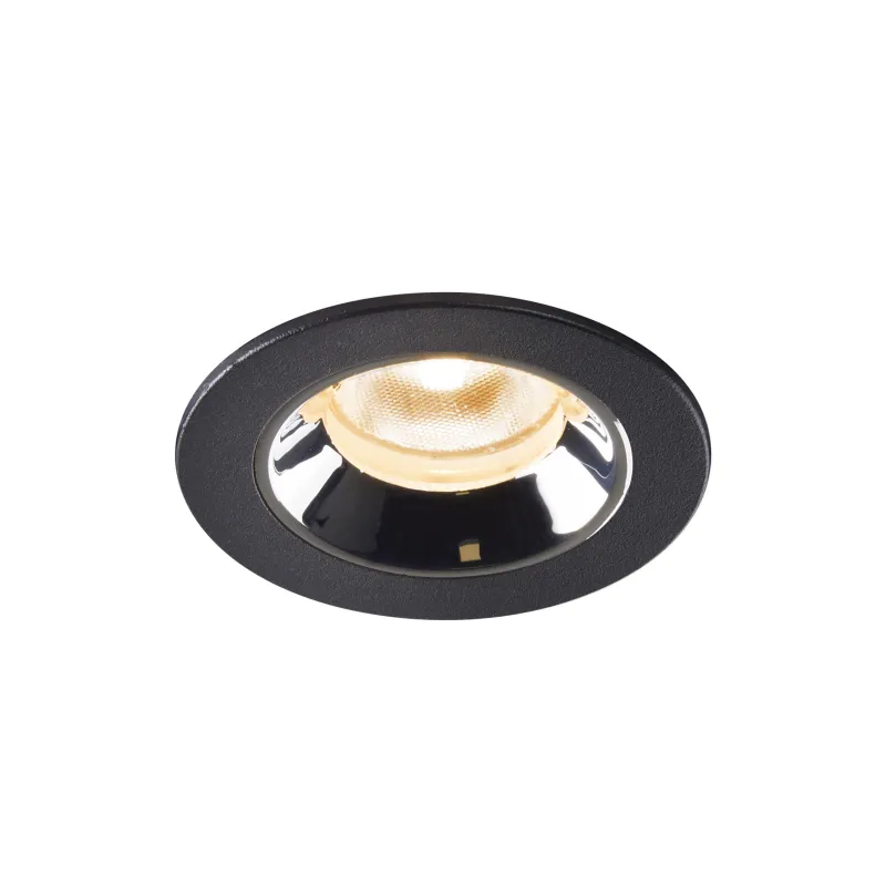 NUMINOS® XS, encastré de plafond intérieur, 20 deg , noir/chrome, LED, 7W, 2700K, IP20/IP44