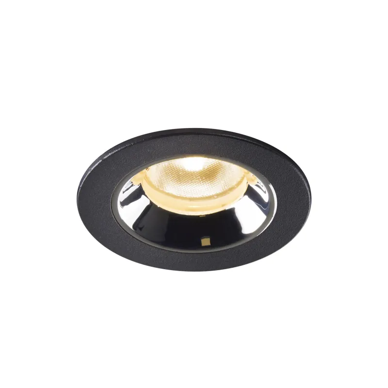 NUMINOS® XS, encastré de plafond intérieur, 40 deg , noir/chrome, LED, 7W, 3000K, IP20/IP44