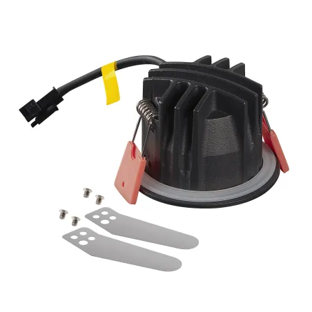 NUMINOS® XS, encastré de plafond intérieur, 55 deg , noir/chrome, LED, 7W, 3000K, IP20/IP44