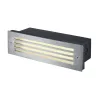 BRICK MESH, encastré mural extérieur, inox, LED, 3,7W, 3000K, IP54, collerette inox 316
