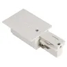 EUTRAC®, alimentation terre droite, intérieur, pour rail 3 allumages encastrable, blanc