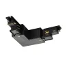 S-TRACK, connecteur 90 deg , Dali, terre intérieure, pour rail 3 allumages, intérieur, noir