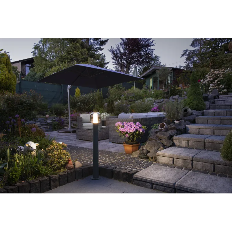 OVALISK 100, borne extérieure, anthracite, LED, 9W, 3000/4000K, IP65, interrupteur CCT