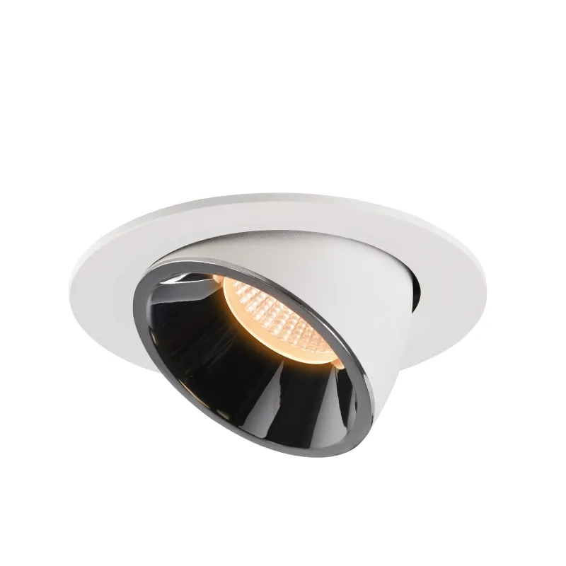 NUMINOS® GIMBLE L, encastré de plafond intérieur, 20 deg , blanc/chrome, LED, 25,4W, 2700K