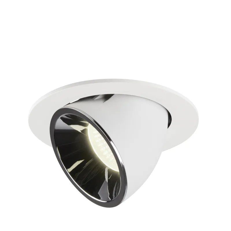 NUMINOS® GIMBLE L, encastré de plafond intérieur, 20 deg , blanc/chrome, LED, 25,4W, 4000K