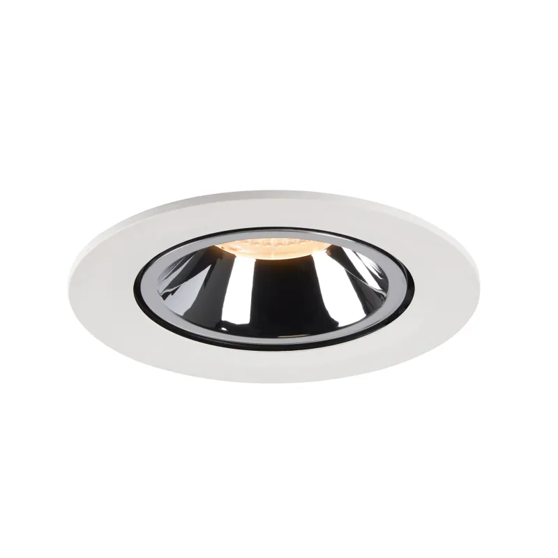 NUMINOS® GIMBLE L, encastré de plafond intérieur, 40 deg , blanc/chrome, LED, 25,4W, 2700K