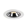NUMINOS® GIMBLE L, encastré de plafond intérieur, 40 deg , blanc/chrome, LED, 25,4W, 3000K